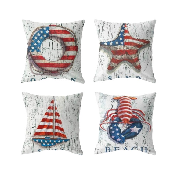 Throw Pillow Covers Gift Pillowcase 18x18 Inch Set of 4 NWT - Picture 1 of 10